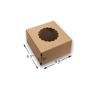 กล่องเค้กแม็ค 2 ปอนด์ ขนาด 9.5x9.5x3.75 นิ้ว (50 ใบ) INH109