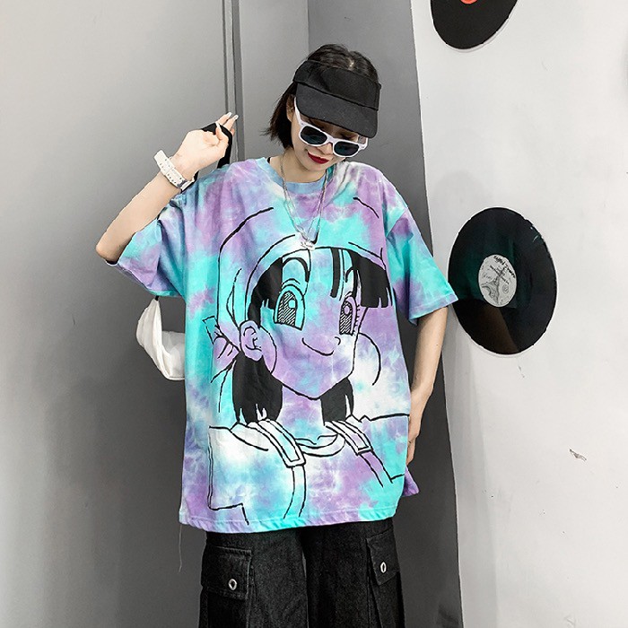 เสื้อยืดแฟชั่นแขนสั้นโอเวอร์ไซด์ผู้หญิงส่วนยาวหลวมของเวอร์ชั่นเกาหลี ใส่สบาย925