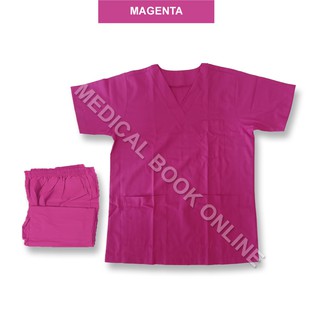 ชุดสครับทางการแพทย์ Magenta Top &amp; Pant Unisex