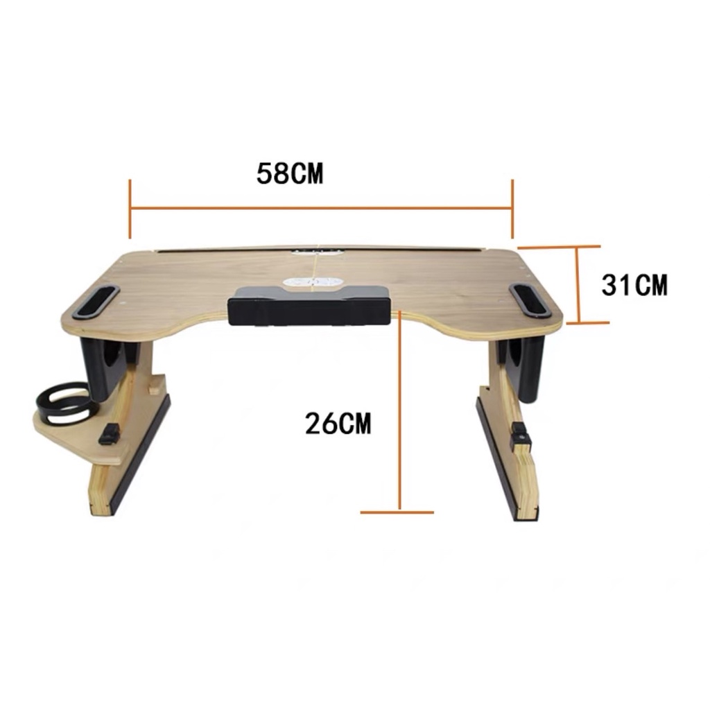 GoodLuck โต๊ะทำงาน โต๊ะเขียนหนังสือ table แบบพับได้ t52 - รูปที่ 2