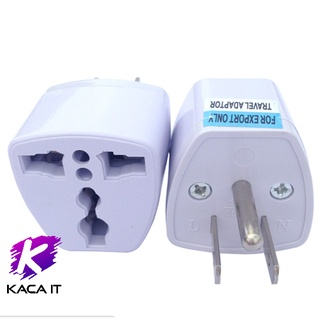 Universal Power Adapter Travel อะแดปเตอร์ 1กลม 2แบน US Converter AU UK EU TO US USA ปลั๊กแปลงสำหรับสหรัฐอเมริกา