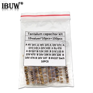 ชุดตัวเก็บประจุแทนทาลัม 15 ค่า SMD 1UF-220uf A/B 1UF 2.2UF 4.7UF 10UF 47UF