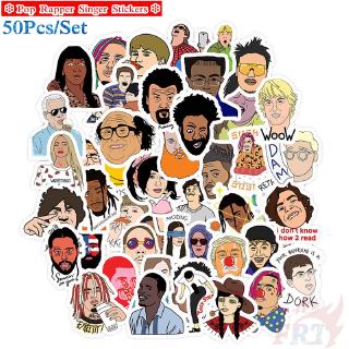 ❉ Hip Hop Star - Series 02 Pop Rapper Singer สติ๊กเกอร์ ❉ 50Pcs/Set Fashion DIY Decals Doodle สติ๊กเกอร์