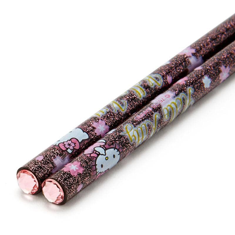 ตะเกียบ sakura hello kitty black Sanrio Japan นำเข้าจากญี่ปุ่น kt hellokitty