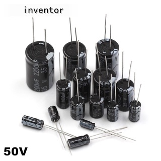 ตัวเก็บประจุอลูมิเนียมอิเล็กโทรไลติก 50V-470uF 4.7UF 10UF 10UF 22UF 33UF 47UF 47UF 100UF 220UF 20ชิ้น