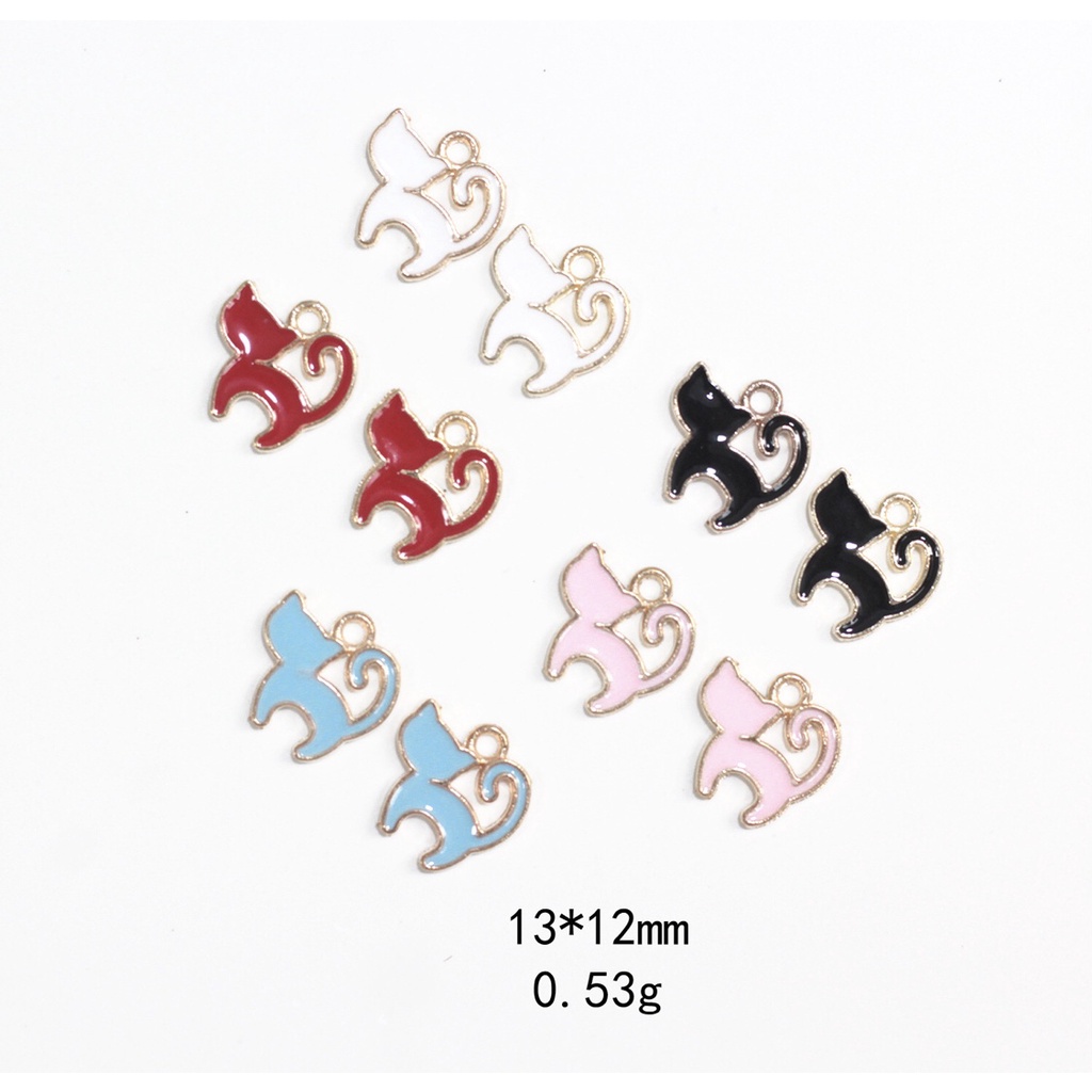 จี้โลหะแมวหลากสี จี้ห้อย (ราคาต่อหนึ่งชิ้น) พร้อมส่ง