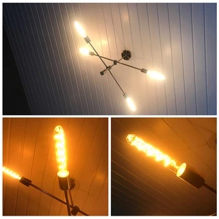 หลอดไฟ LED E27 3W 4W หรี่แสงได้ 220V สีขาวอบอุ่น สไตล์วินเทจ A19 หรี่แสงได้ สีขาวอบอุ่น สไตล์เรโทร