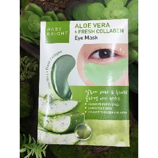 เบบี้ไบร์ท มาร์กใต้ตา อโลเวล่า&amp;เฟรชคอลลาเจน Baby Bright Aloe vera &amp; Fresh collagen Eye Mask 1 คู่