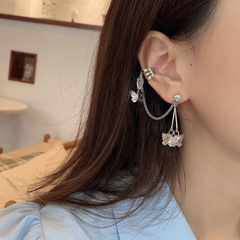 S925 Korean Fashion Ear Clips Earring For Women Girls Fashion Jewelry