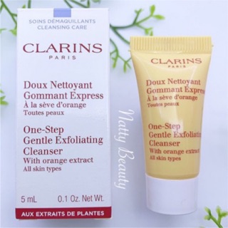 แท้💯%🔥ฉลากไทย 5ml.ผลิต8/63 Clarins One Step Gentle Exfoliating Cleanser With orange extract