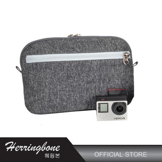 HERRINGBONE TRIPPING V2 MINI SHOULDER CHARCOAL - กระเป๋า