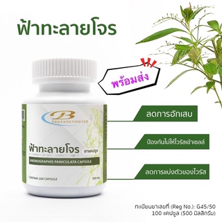 พร้อมส่งฟ้าทลายโจร ฟ้า ทะลาย โจร ชนิดแคปซูล บรรจุ 100แคปซูล500mg