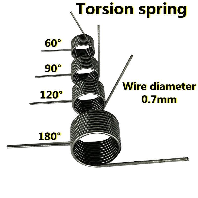 V-Shaped Spring Torque Spring Wire เส้นผ่านศูนย์กลาง 0.7 มม. V-Shaped Torque Spring 65Mn เหล็ก 60/90
