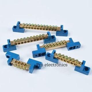 บัสบาร์ทองเหลือง บาร์กราวด์ Ground Bar เทอร์มินอน ขนาด 6x9 และ 12x8 4-12 ช่อง
