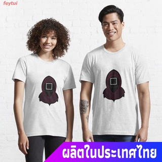 เสื้ feytui เกาหลีใต้ เกมปลาหมึก บล็อคเฮด นรก ชายร่ม โลกที่เท่าเทียมกัน วีไอพี Squid Game Essential T-Shirt คอกลม แฟชั่น