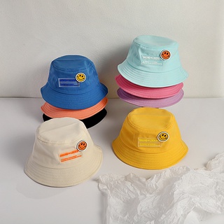 หมวกบักเก็ต หลายสี ปีกกว้าง น่ารักๆ ยิ้ม หมวกแฟชั่น เด็กผู้ชาย ด็กผู้หญิง