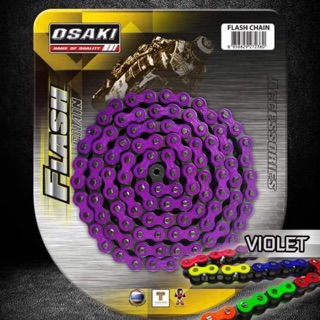 โซ่osaki สีสะท้อน 420-120 ม่วง ราคา278บาท