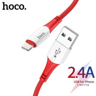 Hoco X70 สายชาร์จ USB เป็น Lightning 1 เมตร สําหรับ iPhone X 8 7 6s Plus 5s SE 2.4A