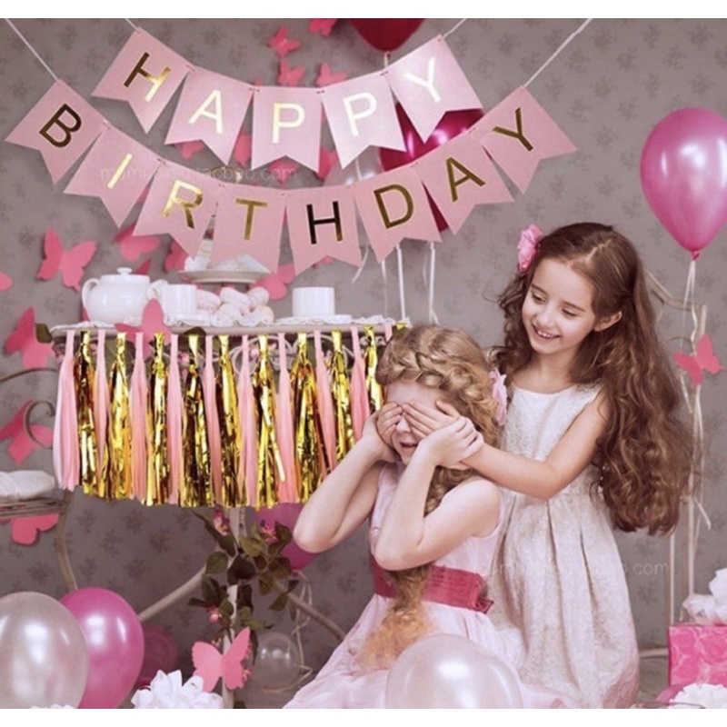 พร้อมส่งในไทย🇹🇭 ธงวันเกิดตัวอักษร HAPPY BIRTHDAY ใช้สำหรับตกแต่งปาร์ตี้ งานวันเกิด - รูปที่ 2