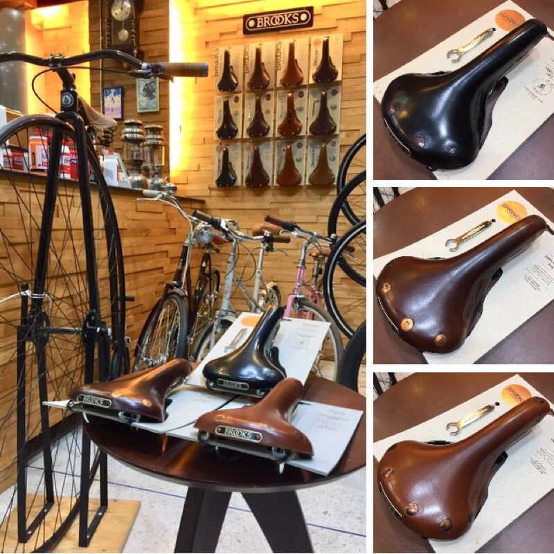 เบาะ_อานจักรยาน BROOKS SWIFT CHROME หมุดทองแดง รางชุบฯ