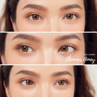 คอนแทคเลนส์ Shimmer Honey (Neo Cosmo) สีน้ำตาลทอง สายฝอ ผิวสีน้ำผึ้งใส่สวยมาก มีส่งด่วนใน กทม.