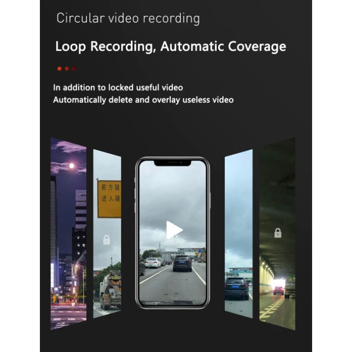 Hot!กล้องติดรถยนต์ รุ่น V2 WiFi Dash CAM 1080p ดูผ่าน App ได้ DVR dashcam 270องศา เลนส์ Night Vision กล้องบันทึกวิดีโอ.. thumbnail 8
