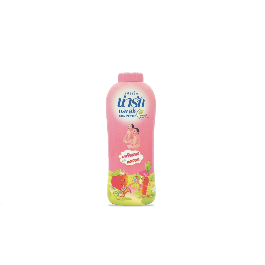 Narak แป้งเด็กน่ารักสูตรธรรมชาติ 350 ก. (สีชมพู)