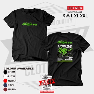 เสื้อยืดแขนสั้น ผ้าฝ้าย พิมพ์ลาย DTF KAWASAKI NINJA RR 150CC 2 จังหวะ SUPERKIPS 30sสามารถปรับแต่งได้