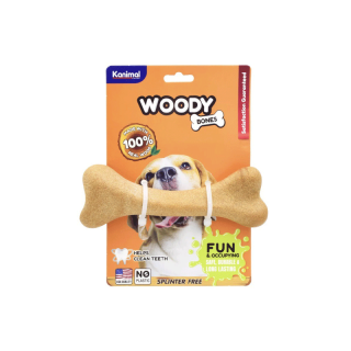 Kanimal Woody Bones ของเล่นสุนัข กระดูกไม้ธรรมชาติ 100% ไม่มีเซี่ยน ช่วยขัดฟัน สำหรับสุนัข Size M (1 ชิ้น/แพ็ค)