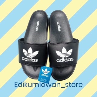 Adidas รองเท้าแตะ trefoil กันลื่น สามแถบ ไซซ์ 36-43