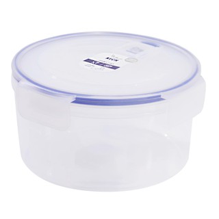 กล่องอาหารกลม 1.35 ลิตร KECHxDOUBLE LOCK No.9133FOOD CONTAINER KECH X DOUBLE LOCK 9133 1.35L WHITE/DARK BLUE