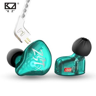 KZ ZST X 1BA+1DD Hybrid Unit In-ear Earphones ชุดหูฟังเบสหูฟังพร้อมสายชุบเงิน KZ ZSTX