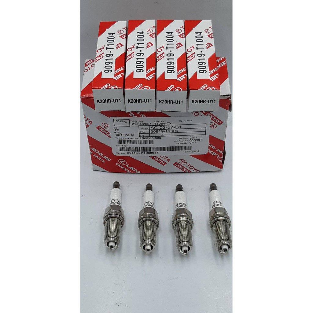 หัวเทียน K20HR-U11 สำหรับรถ TOYOTA Vigo / Fortuner / Inova เครื่อง เบนซิน รหัสเครื่อง 2TR /1TR (จำนว