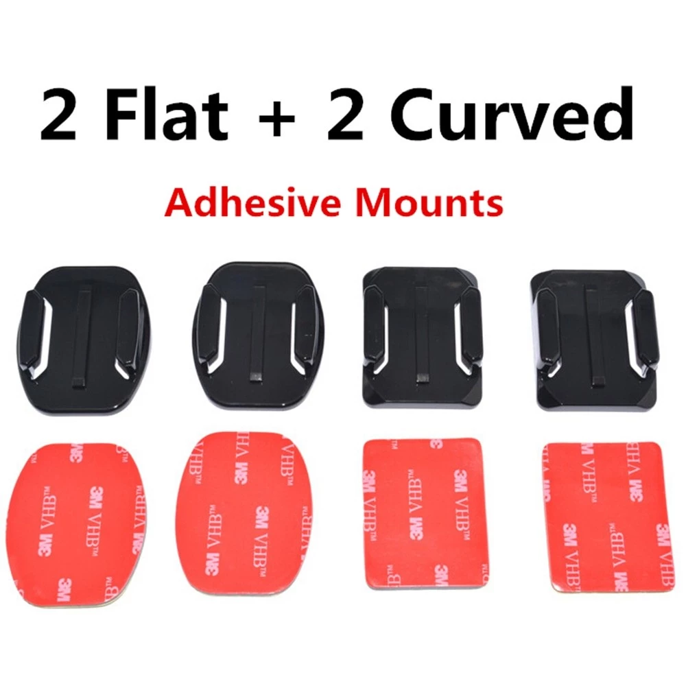ฐานติดหมวกกันน็อค พร้อมแผ่นกาว 3M (2 Flat + 2 Curve) thumbnail 4