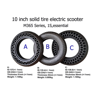 ยางตัน 10นิ้ว DYT 10x2.125F,ZL 10x2.15,MLD 10x2, Solid tire for Xiami Mi Electric scooter