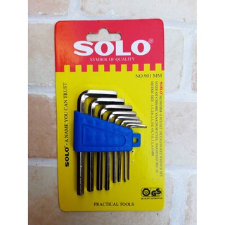 SOLO #901 ประแจหกเหลี่ยม ขาวสั้น 8"