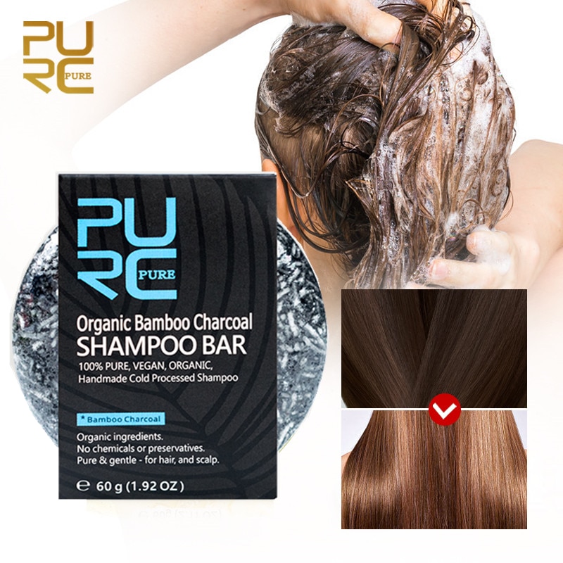 PURC Gray White Hair Color Dye Treatment Bamboo Charcoal Clean Detox Soap  Bar Black Hair Shampoo Shiny Hair & Scalp Trea | Shopee Thailand