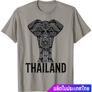 เสื้อยืดครอปช้างไทย มีคุณธรรมสูง เป็นมงคล ให้เกียรติ ศักดิ์สิทธิ์  Thailand Shirt Thailand Elephant Souvenir Tee คอกลม แ