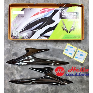 คิ้วครอบไฟหน้า โครเมียมดำ YAMAHA AEROX NVX โคเมียม