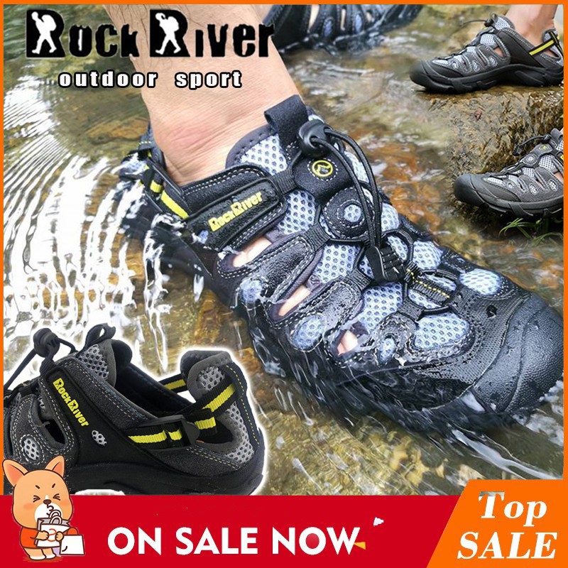 OUTDOORรองเท้าRock Riverรองเท้าลุยน้ำ แห้งเร็ว แบบรัดข้อเท้า ใส่ปีนเขา เดินป่า ปั่นจักรยาน ใส่เที่ยว
