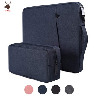 Laptop Sleeve with Convenient Handle and Extra Charger Bag Durable Waterproof Laptop Bag Fits for 13.3-15.6 Inch Computer