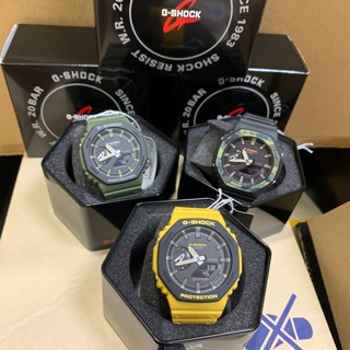 G-SHOCK CARBON CORD GUARD   GA-2100SU-1Aสายดำ GA-2110SU-3Aสายเขียว GA-2110SU-9Aสายเหลือง สินค้าของแท้ รับประกันศูนย์1ปี