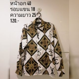 เสื้อเชิ๊ตลายสวย แขนยาว