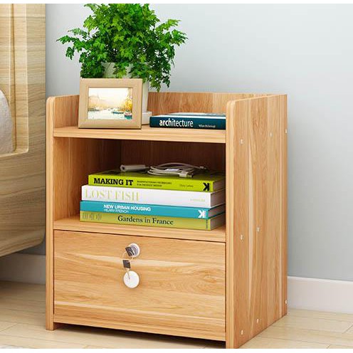 ตู้ข้างเตียง 3ชั้นวางของ ตู้อเนกประสงค์ มีช่องเก็บของ ฺBedside 3 Tier shelf with 1drawer