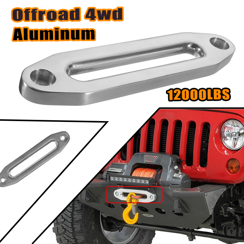 ใหม่ 12000 ปอนด์ Winch เชือกคู่มือ Silver Hawse อลูมิเนียม Fairlead สําหรับ Off Road 4WD