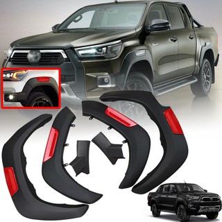 คิ้วล้อ โป่งล้อ ขนาด 6 นิ้ว ไม่มีน็อต โตโยต้า รีโว่ ร็อคโค่ TOYOTA HILUX REVO ROCCO ปี 2020 - 2021 มีแค็ป / 4ประตู