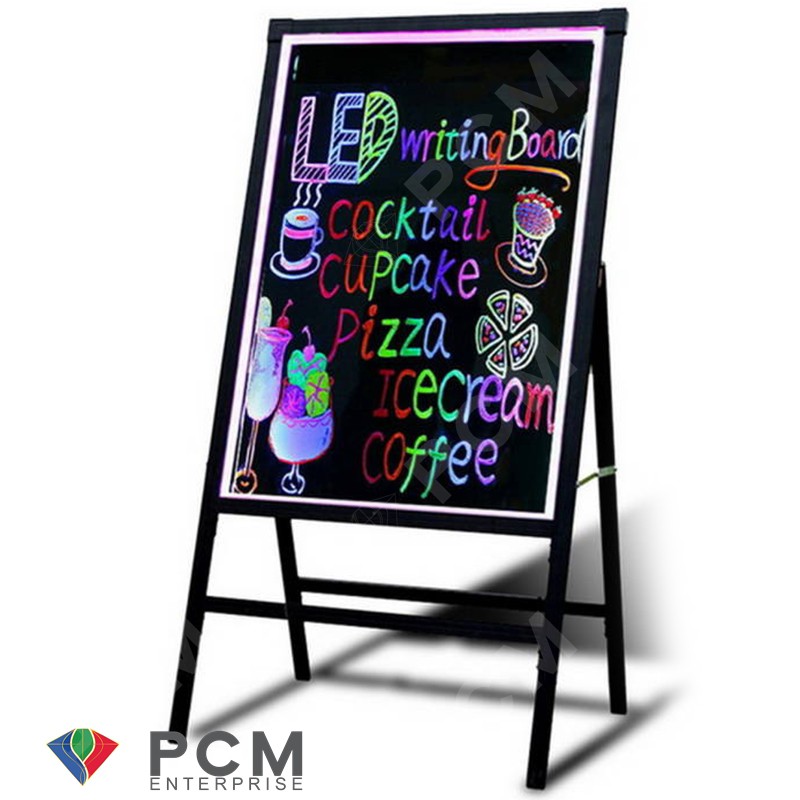 NANO [PCM] ป้ายไฟ LED กระดานเรืองแสง ป้ายไฟเขียนได้ ลบได้ ป้ายไฟหน้าร้าน ขนาด 40x60 เซนติเมตร มีขาตั้ง รุ่น NWB-40601S