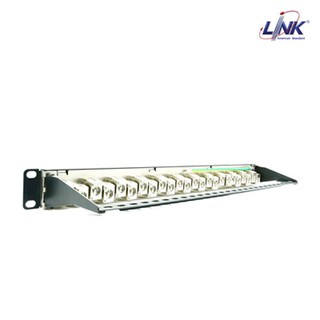 LINK US-3324S แผงกระจายสาย PATCH PANEL Shield CAT6A 24 Port Auto Shutter w/Cable Management