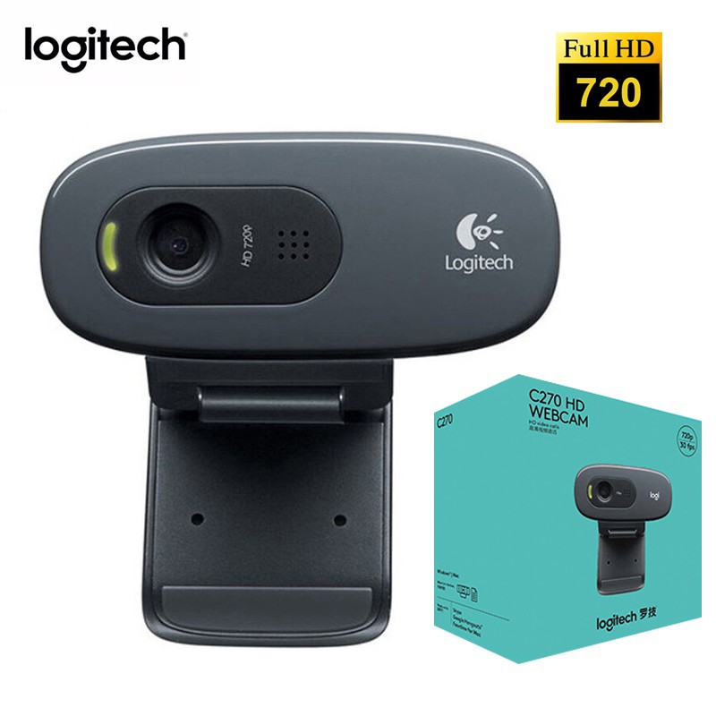 Logitech C270 HD Webcam with Built in Microphone USB 2.0