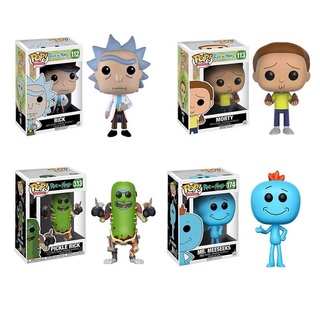 Funko POP แอนิเมชั่น Rick and Morty - Rick Morty Mr. Meeseeks Pickle Rick ฟิกเกอร์แอกชัน ของเล่นสะสม สําหรับเด็ก